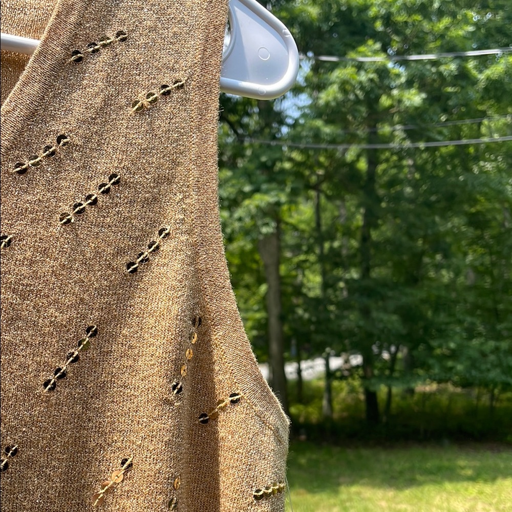 Tan Ribbed Knit Tank Top - Picture 7 of 10